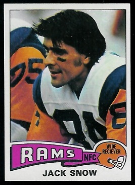 Jack Snow 1975 Topps football card