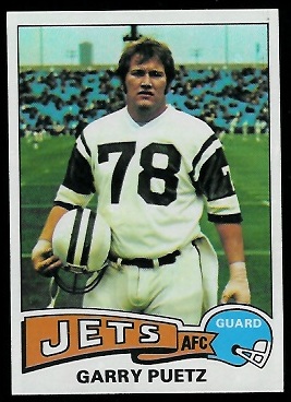 Garry Puetz 1975 Topps football card