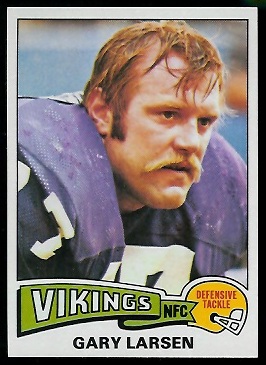 Gary Larsen 1975 Topps football card