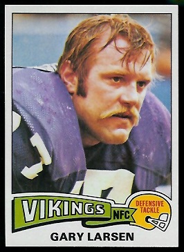 Gary Larsen 1975 Topps football card Gary Larsen 1975 Topps football card