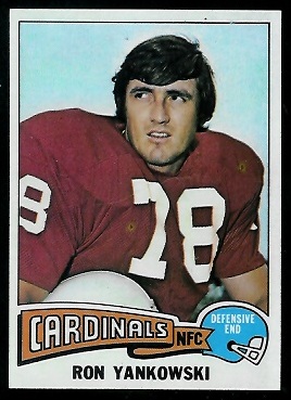 Ron Yankowski 1975 Topps football card