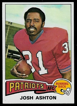 Josh Ashton 1975 Topps football card