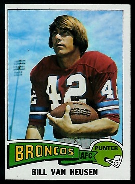 Bill Van Heusen 1975 Topps football card