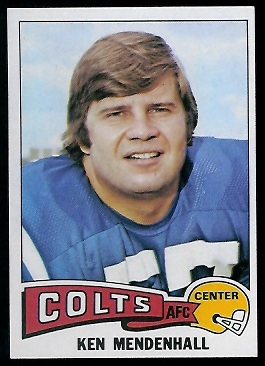 Ken Mendenhall 1975 Topps football card