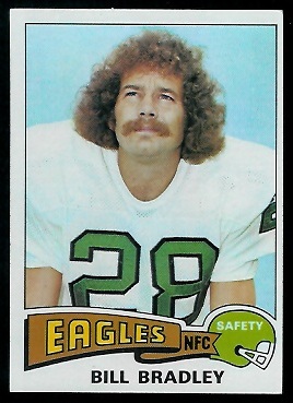 Bill Bradley 1975 Topps football card