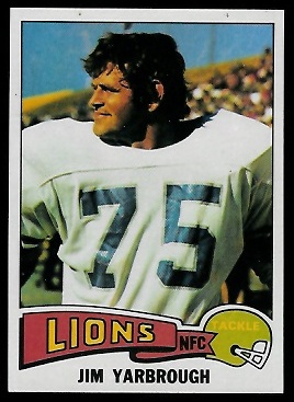 Jim Yarbrough 1975 Topps football card