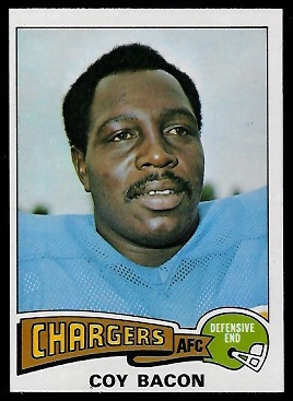 Coy Bacon 1975 Topps football card