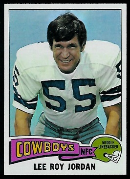 Lee Roy Jordan 1975 Topps football card