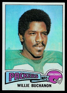 Willie Buchanon 1975 Topps football card Willie Buchanon 1975 Topps football card