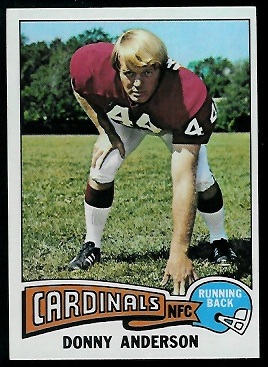 Donny Anderson 1975 Topps football card