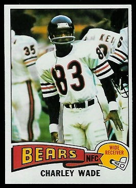 Charley Wade 1975 Topps football card