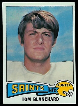 Tom Blanchard 1975 Topps football card