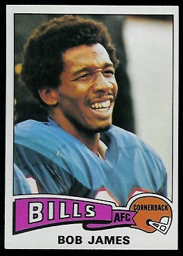 Bob James 1975 Topps football card