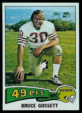 Bruce Gossett 1975 Topps football card
