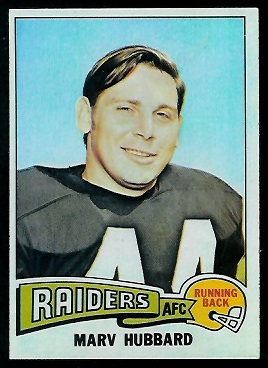 Marv Hubbard 1975 Topps football card