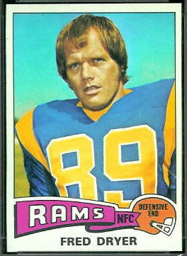 Fred Dryer 1975 Topps football card