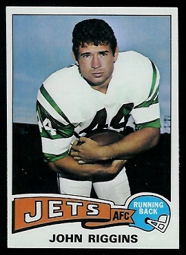 John Riggins 1975 Topps football card