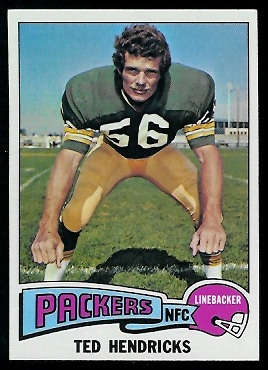 Ted Hendricks 1975 Topps football card