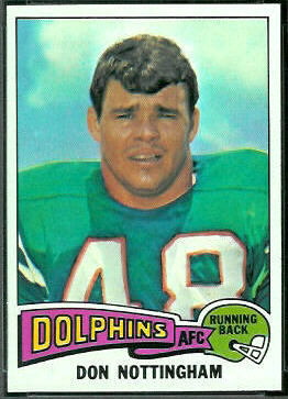 Don Nottingham 1975 Topps football card