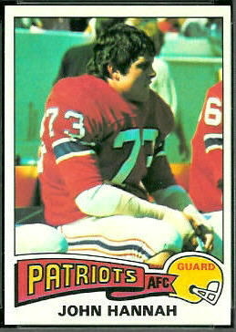 John Hannah 1975 Topps football card