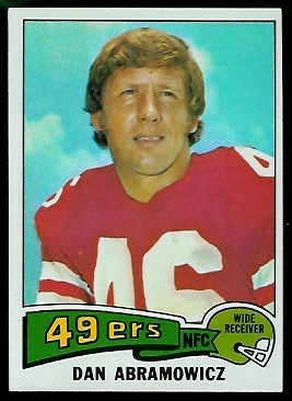 Dan Abramowicz 1975 Topps football card