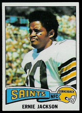Ernie Jackson 1975 Topps football card
