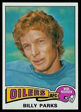 Billy Parks 1975 Topps football card