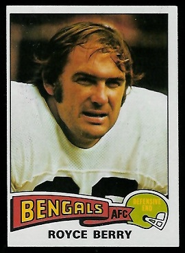 Royce Berry 1975 Topps football card