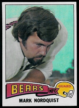 Mark Nordquist 1975 Topps football card