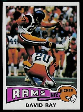 David Ray 1975 Topps football card