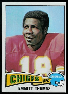 Emmitt Thomas 1975 Topps football card