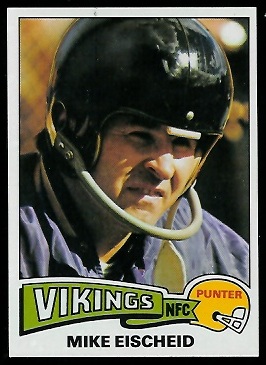 Mike Eischeid 1975 Topps football card