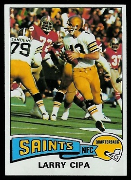 Larry Cipa 1975 Topps football card