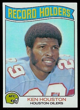 Ken Houston - Record Holder 1975 Topps football card Ken Houston - Record Holder 1975 Topps football card