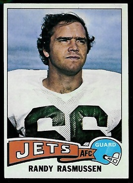 Randy Rasmussen 1975 Topps football card