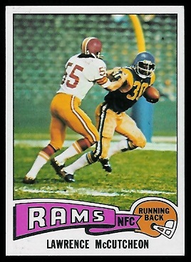 Lawrence McCutcheon 1975 Topps football card