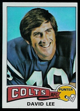 David Lee 1975 Topps football card