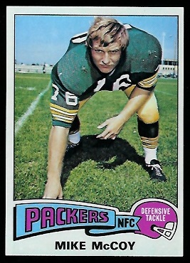 Mike McCoy 1975 Topps football card