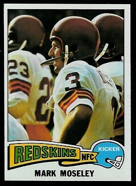 Mark Moseley 1975 Topps football card