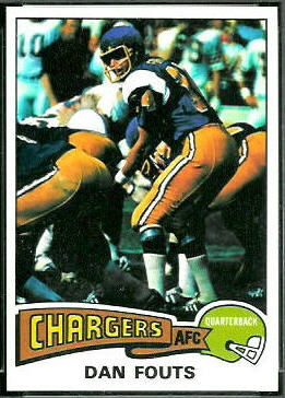 Dan Fouts 1975 Topps football card Dan Fouts 1975 Topps football card