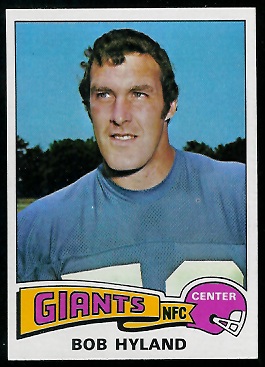 Bob Hyland 1975 Topps football card