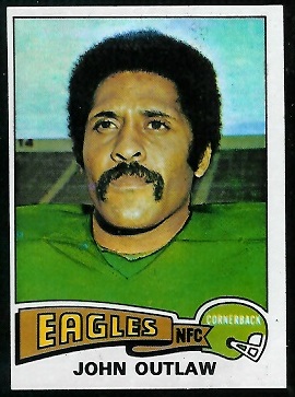 John Outlaw 1975 Topps football card