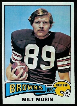 Milt Morin 1975 Topps football card