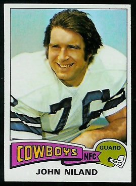 John Niland 1975 Topps football card