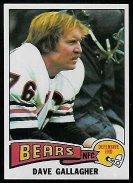 Dave Gallagher 1975 Topps football card Dave Gallagher 1975 Topps football card