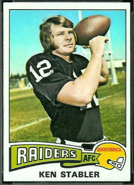 Ken Stabler 1975 Topps football card