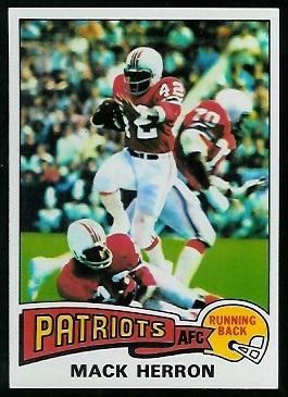 Mack Herron 1975 Topps football card