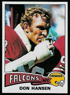 Don Hansen 1975 Topps football card