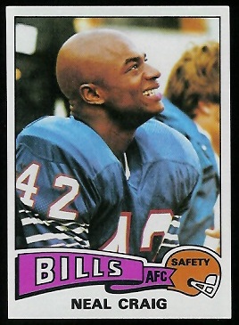 Neal Craig 1975 Topps football card Neal Craig 1975 Topps football card