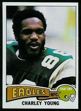 Charle Young 1975 Topps football card